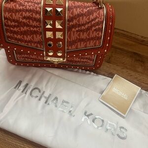 Michael Kors Red Studded Women's Bag